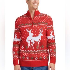 Tipsy Elves Christmas Climax Humping Reindeer Faire Isle Ugly Christmas Sweater
